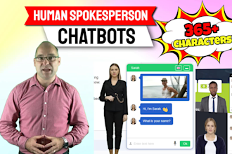 create a human spokesperson chatbot for your website