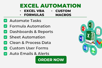 automate your excel tasks with vba,custom macros and formulas