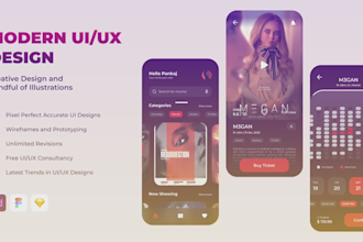 expert mobile app ui ux design, website ui ux design