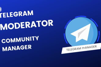 be your nft discord moderator and telegram manager, discord chat