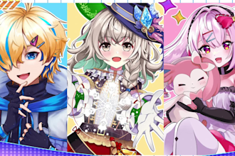 draw your anime oc, fanart, illustration, or pfp in my style