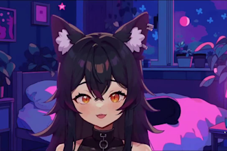 design and rig 2d vtuber model, live2d vtuber, anime style vtuber model,pngtuber