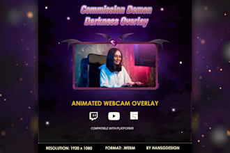 create an animated facecam for streamer, twitch webcam