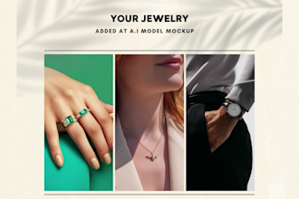 create a professional jewelry mockups with ai models and photoshop