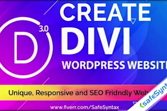 create responsive wordpress website with divi theme or divi builder