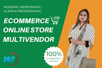 create ecommerce online store, wordpress website, woocommerce
