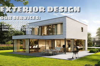 design a custom small house, container house, farmhouse
