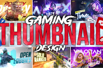 design attractive gaming youtube thumbnail