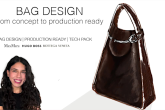design any customize bag, backpack, tote bag, tech sketch