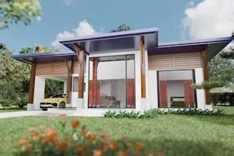 design a photorealistic 3d house exterior and architecture