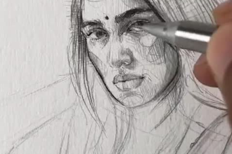 pencil portrait sketch from your photo hand drawing artwork