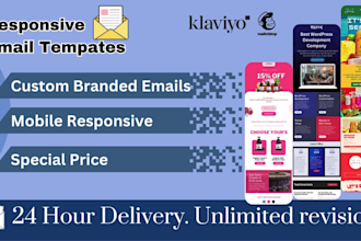 design responsive mailchimp, klaviyo email marketing template,newsletter