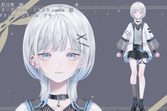 draw and rig anime vtuber commission, live2d vtuber model, 2d vtuber model