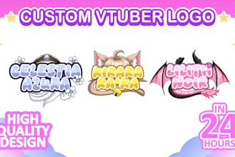 design a cute kawaii logo for vtuber and streamer