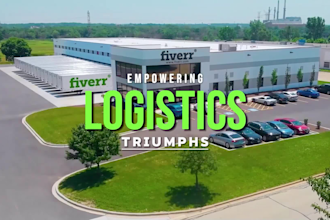 create truck, container and warehouse logistics promo video