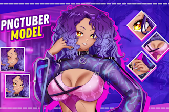 custom pngtuber live2d avatar in anime style for streams