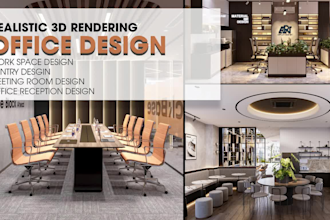 design office, reception area, meeting room, pantry for you
