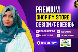 create a premium shopify store design shopify store redesign