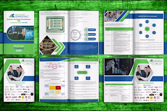 design company profile, proposal, product catalog, booklet