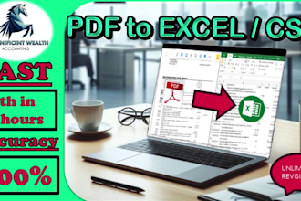professionally convert pdfs to excel or CSV format with high accuracy