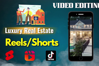 edit luxury real estate short video, real estate video editing