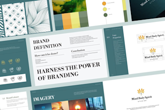 design a logo and complete brand guideline visual identity