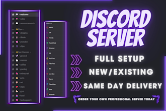 create professional discord server for streamers