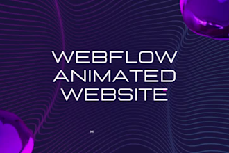 design a animated professional webflow website