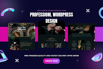 develop modern wordpress website design or responsive blog web design