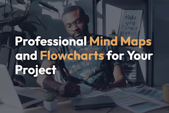 design creative mind map and unique flowchart