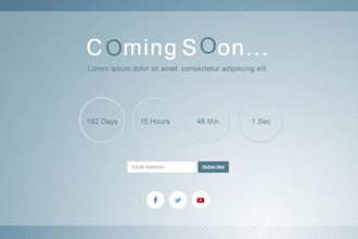 build landing, coming soon, under construction page using html CSS javascript