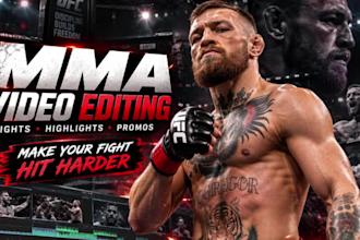 edit engaging MMA ufc and combat sports videos for youtube