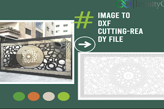 draw custom vector for dxf file, cnc laser cutting, engraving machines