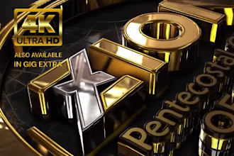 create elegant metallic gold, silver, platinum 3d logo reveal intro animation