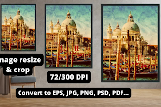 do image resize and crop pictures, compress photos in 24 hrs