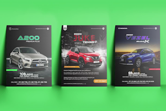 design car ad, poster, banner, or flyer for car sales and websites