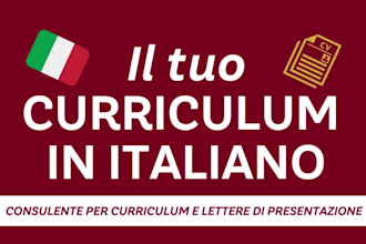 write an ats optimized italian CV that passes screening and gets interviews