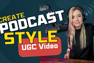 create podcast style ugc videos for social media and tiktok