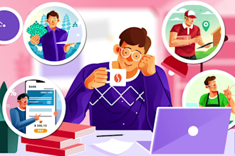 create custom 2d animated explainer video or infographic video