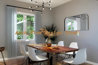 do your kitchen interior 3d design model and rendering by an architect