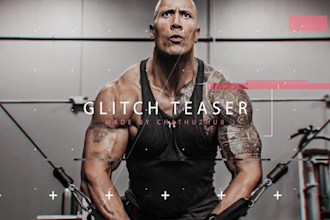 create powerful glitch intro
