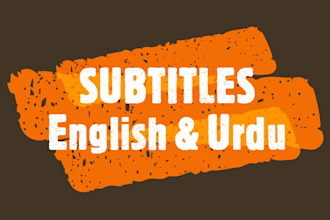 add subtitles to your video in english or urdu