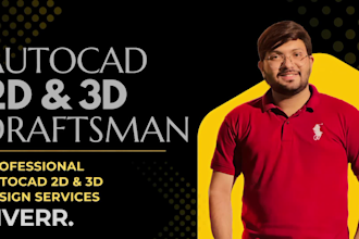 create professional autocad 2d and 3d mechanical drawings