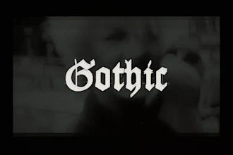 create dark gothic post punk industrial music video for doomer obscure song