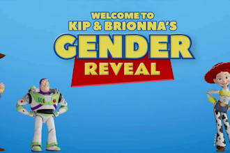create toy story gender reveal and pregnancy reveal video