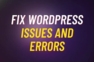 fix wordpress issues and errors within 24 hours