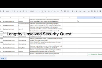 solve the cyber security questionnaires