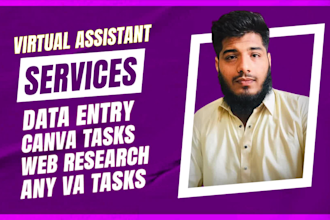 be your executive, administrative, data entry and canva virtual assistant