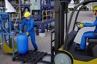 do 3d industrial video construction safety training   production line animation