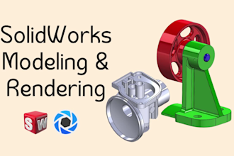 do 3d cad modeling, 2d drawing, design machine models and products in solidworks